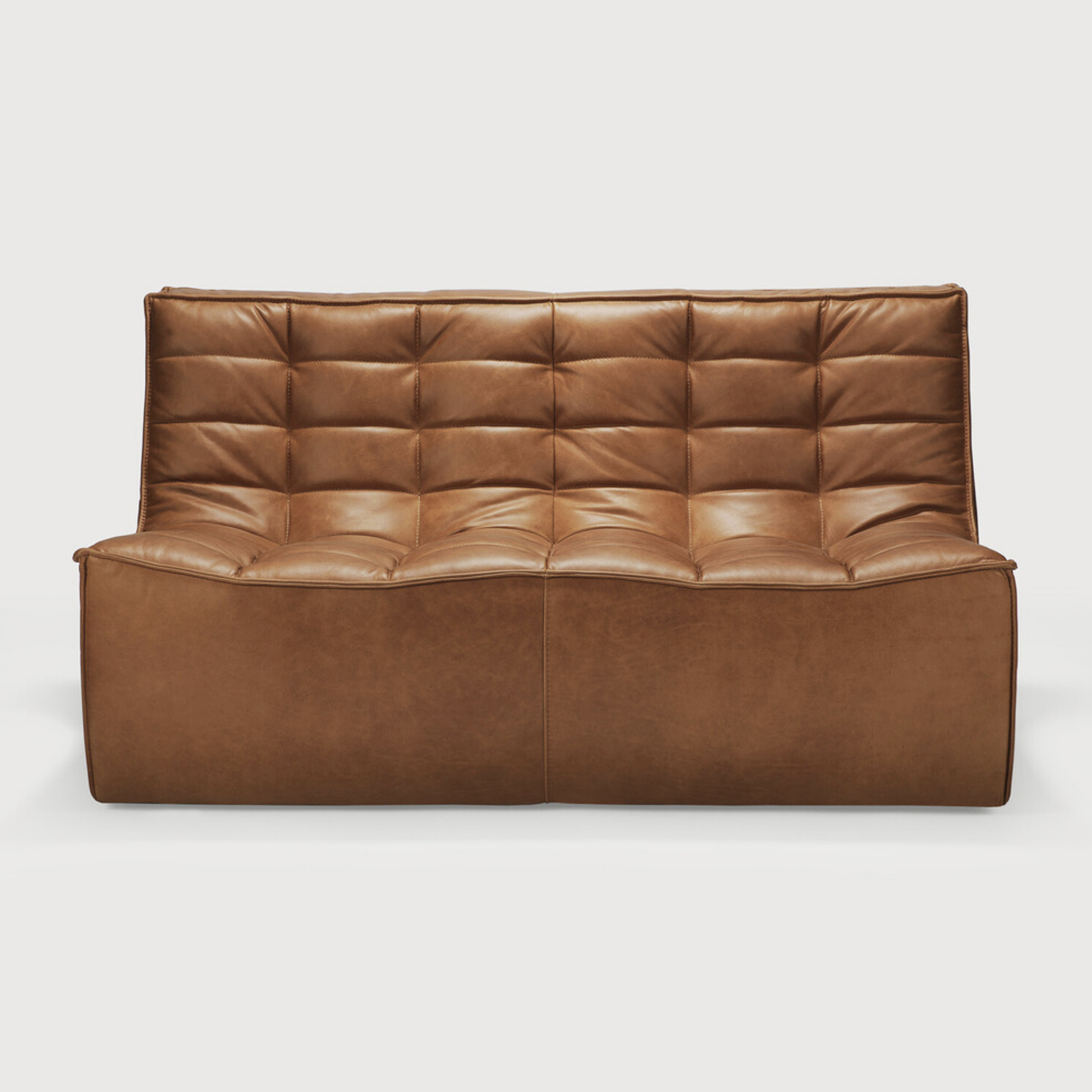 N701 2 Seater Leather Sofa Front