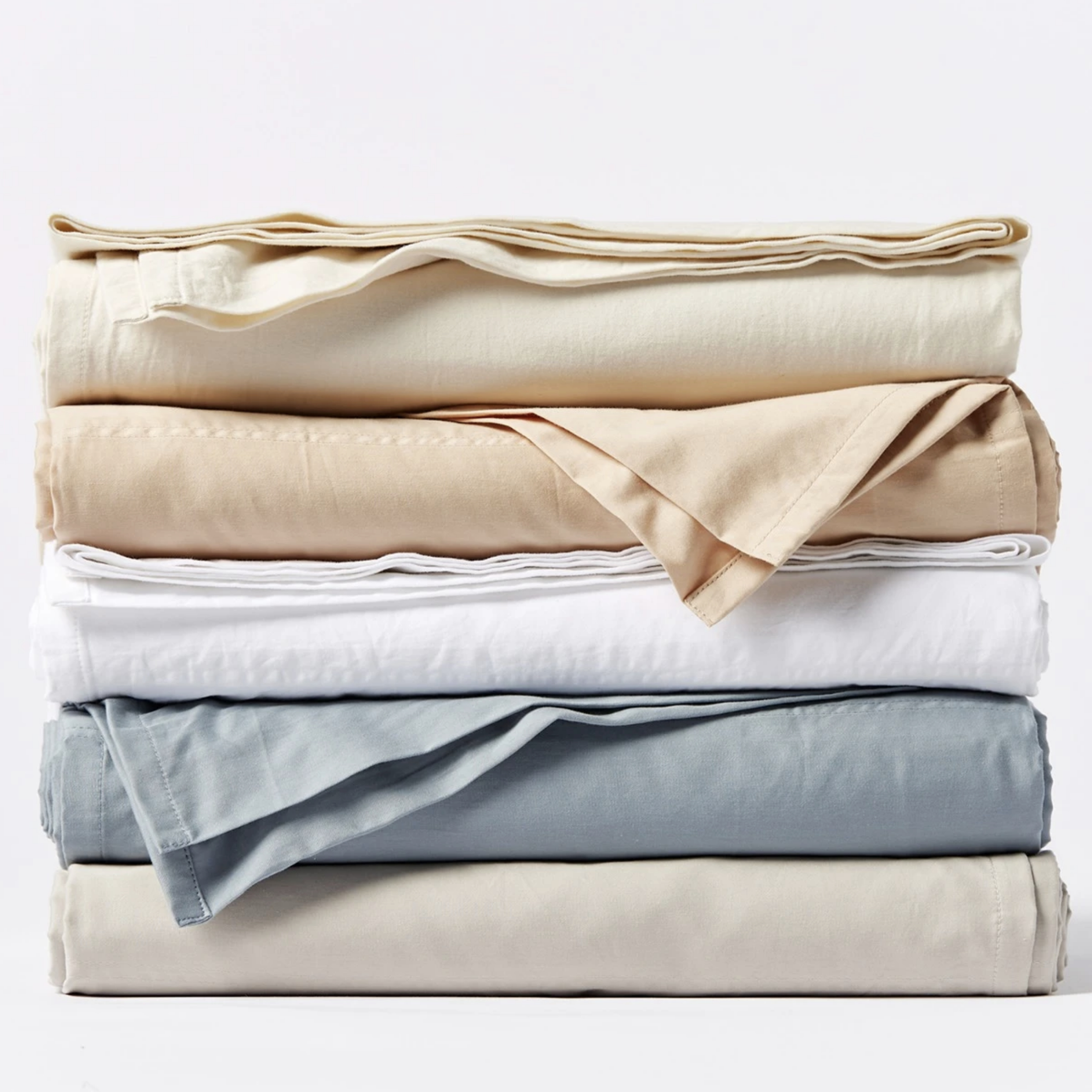 Coyuchi Organic Relaxed Sheets Stack