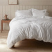Coyuchi Organic Relaxed Sheets White Bed